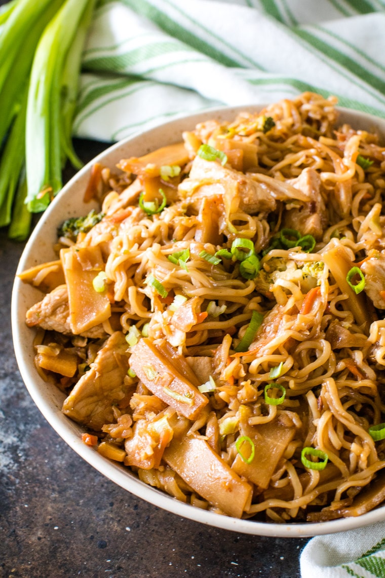 Pork Fried Ramen Noodles